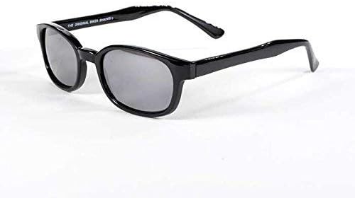 Unisex Biker Sunglasses - X-KD Silver & Smoked Lens, One Size - Stylish & Durable