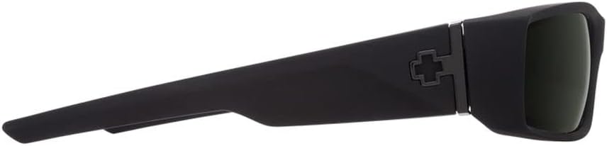 Spy Hielo Sunglasses - Soft Matte Black Frame with Grey Green Happy Lens