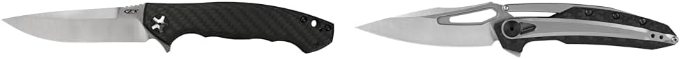 Zero Tolerance 0452CF; Pocket Knife with 4.1” Dual-Finished S35VN Steel Blade, Carbon Fiber Front and Titanium Back Handle Scales, KVT Ball-Bearing Opening, Frame Lock, Deep-Carry Pocketclip; 4.6 OZ.,Large