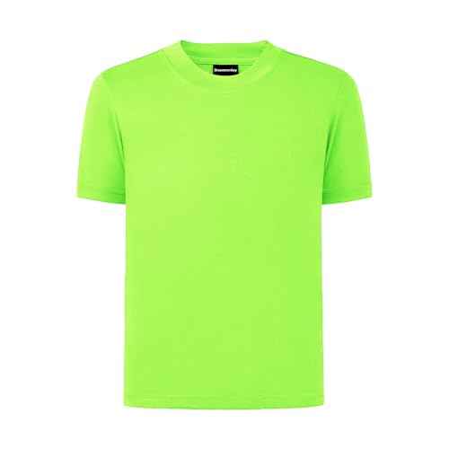 Dreammonkey 4T to Youth Neon Shirt Kids Rash Guard UPF 50+ Dry Fit Athletic Short Sleeve T Shirts for Boys and Girls