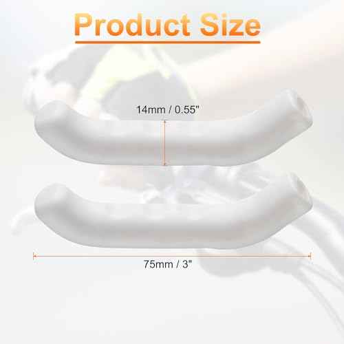 HARFINGTON 1 Pair Bike Brake Lever Cover Silicone Brake Lever Grip Protector Anti-Slip Brake Handle Protection Covers Sleeve for Mountain Road Bike Cycling, White