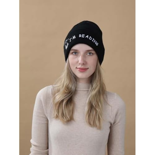 Book Lovers Gifts Hat Beanie for Women Men Reading Embroidered for Readers Bookish Book Club Librarians Bookworms Stuffers