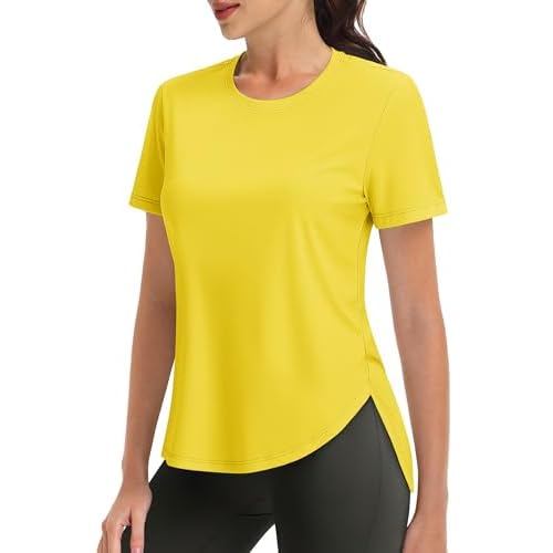 MAGCOMSEN Women Workout Short Sleeve Tops UPF 50+ Sun T Shirt Quick Dry Moisture Wicking Shirts for Yoga Running Hiking