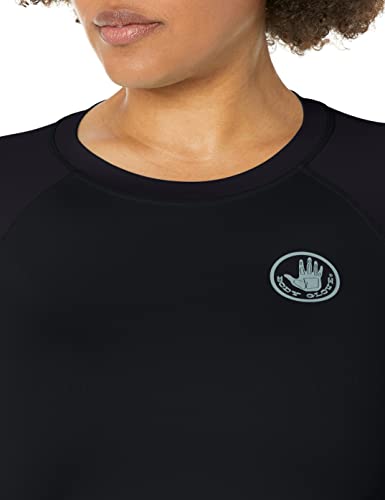 Black X-Small Long Sleeve Rashguard for Women - UPF 50+ Sun Protection