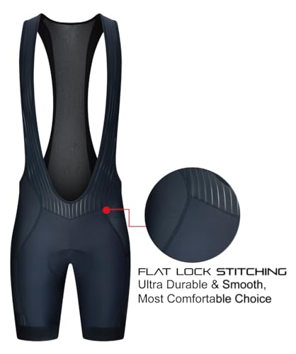 Men's Pro Aero Cycling Bib Shorts with 2 Side Pockets - X-Large Black