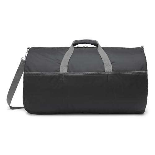 Travel Duffel Bag 25 Inch Foldable Nylon Sports & Luggage Bag Black