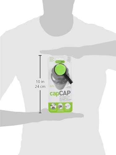 humangear capCAP+ | Converts Wide-Mouth Openings | Secure Easy Open | Food-Safe Material | Water Bottle Accessory Lid