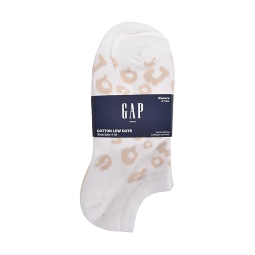 GAP Women's Ribbed Low Cut Socks 6-Pack - Off White