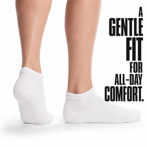 Wide-Cuff Cotton Ankle Socks for Men & Women 8 Pairs - Women 11–13 / Men 10–12 / White