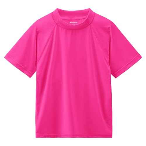 Boy's UPF 50+ Rash Guard Swim Shirts Short Sleeve Sun Protection SPF Fishing Surfing Water Beach Shirts Quick Dry