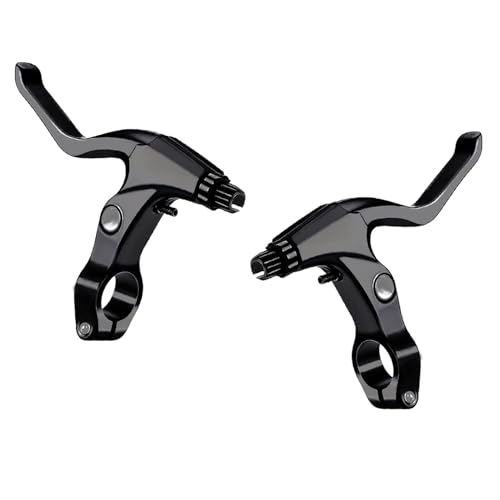 Generic A Pair Bicycle Brake Lever Bike Brake Handle Bike Brake Levers of Universal Aluminum Alloy Bike Cycling Equipment Accessory for Mountain Road Folding Mountain Kids Bike 2.2cm Diameter (Black)