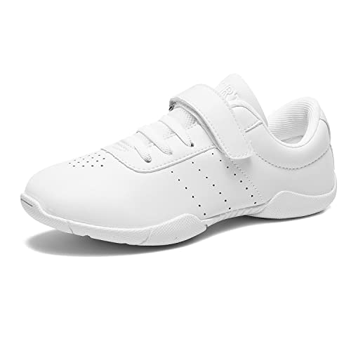 Girls Cheer Shoes White Cheerleading Sneakers for Kids - 2 Little Kid / White_939