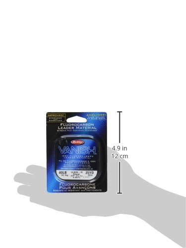 Berkley Vanish Fluorocarbon Fishing Line 50lb 30yd Clear Leader Coil - Versatile & Invisible