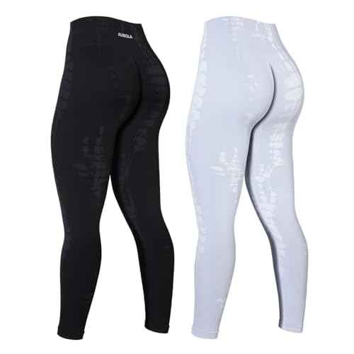 AUROLA Serpent Snake Seamless Scrunch Workout Leggings for Women,Girls Squat Proof Ribbed Thick Active Gym Pants