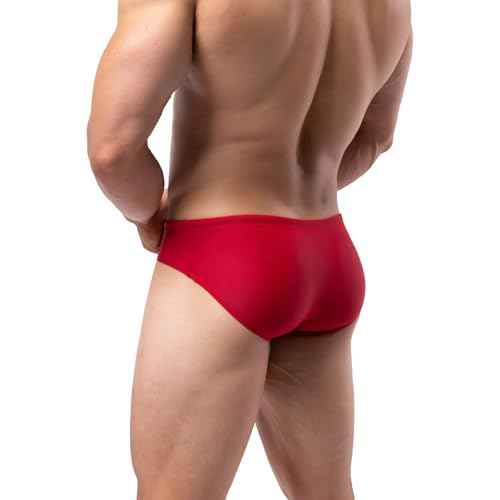 Summer Code Mens Solid Swim Briefs Drawstring Bikini Sport Swimsuit