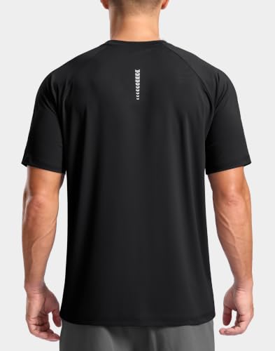 Men's Athletic Workout T-Shirts - Moisture Wicking Running Shirt, XX-Large Tall, Black
