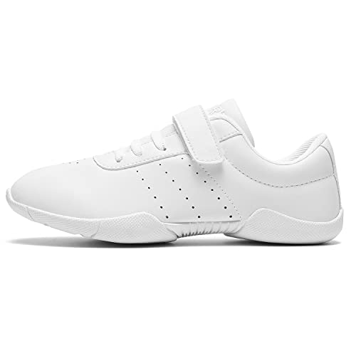 Girls Cheer Shoes White Cheerleading Sneakers for Kids - 2 Little Kid / White_939