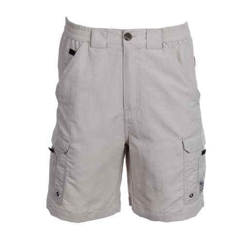 Men's Fishing Shorts - Cement, BloodGuard Bimini Bay Boca Grande II 34