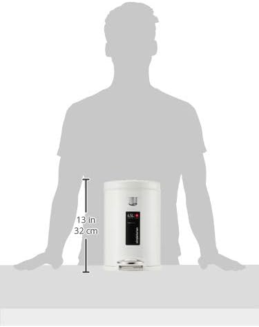 simplehuman 4.5 Liter / 1.2 Gallon Round Bathroom Step Trash Can, Brushed Stainless Steel