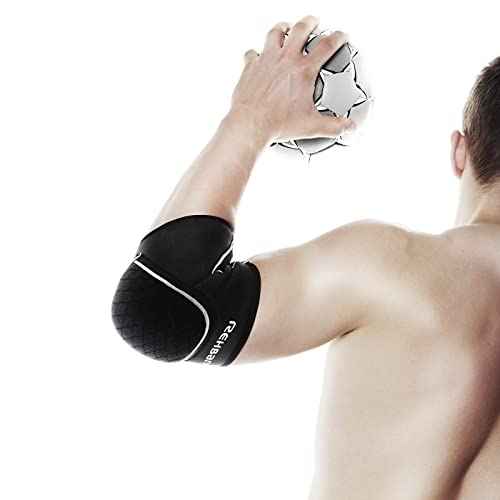 Rehband Elbow Support & Protector for Men & Women Black, 5mm Neoprene Elbow Protection for Volleyball & Handball & Indoor Sports