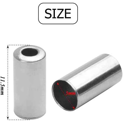 Pack of 100 5mm Bike Brake Cable Housing Ferrule End Caps (5mm)