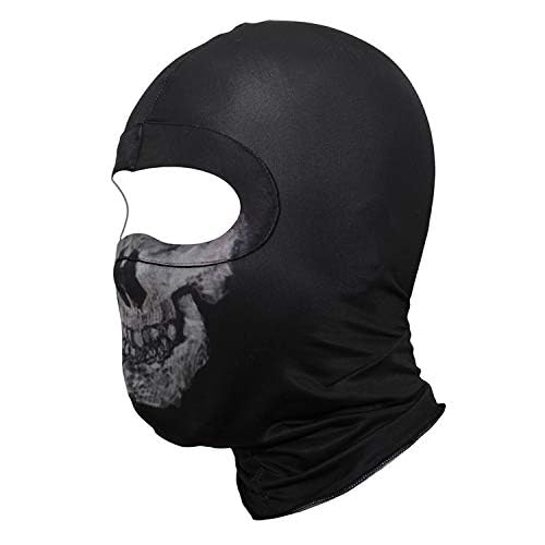 Fabric Ghost Mask Balaclava Skull Hood Gray for Costume and Cosplay