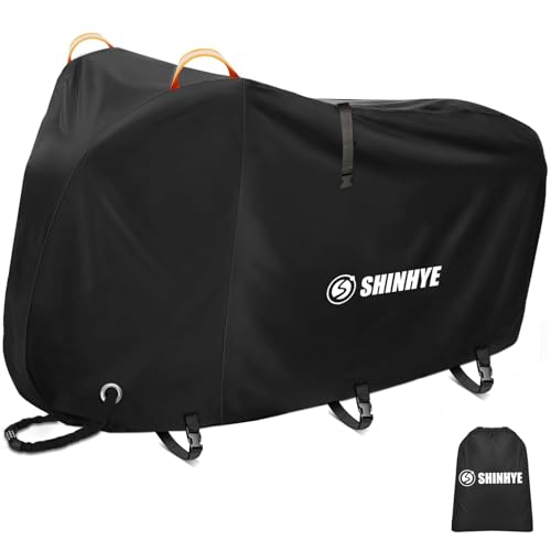 Black Bike Cover Waterproof Outdoor 79x28x43.5in for Mountain, Road, Electric Bikes - L Size