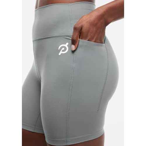 Peloton Women's Cadent 7" High-Rise Pocket Biker Shorts, Workout Shorts, Gym Shorts