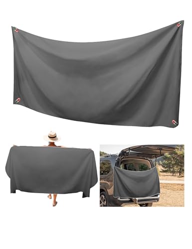 Gray Oversized Magnetic Microfiber Beach Towel - Sand-Resistant Quick-Dry 75x30"