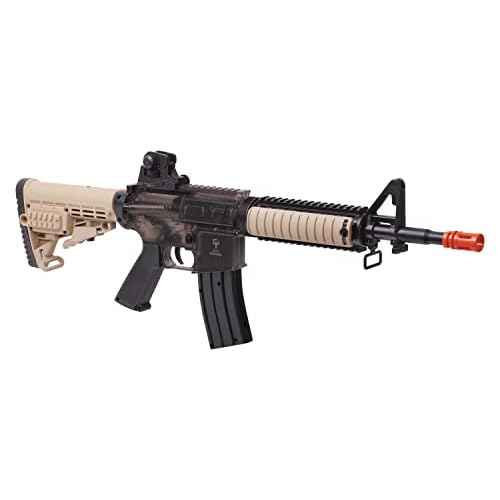 Game Face GFR37PKTS Warrior Protection Spring-Powered Airsoft Rifle And Pistol Kit, Earth/Smoke