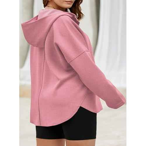 Eytino Women Plus Size Sweatshirt Half Zip Long Sleeve Hoodies Tops Oversized Casual Sweaters with Pockerts(1X-5X)