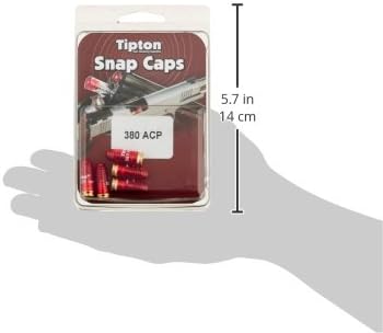 Tipton Pistol Snap Caps with False Primer and Reusable Design for Dry-Firing, Gun Maintenance, Gun Storage