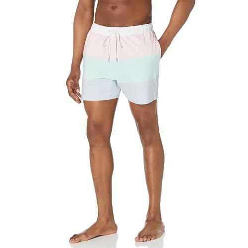 Brooks Brothers Men's Standard Color Block Swim Trunks