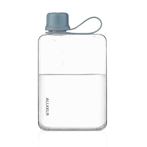 Portable Flat Water Bottle 17 oz Blue - Minimalist Eco-Friendly Travel Container