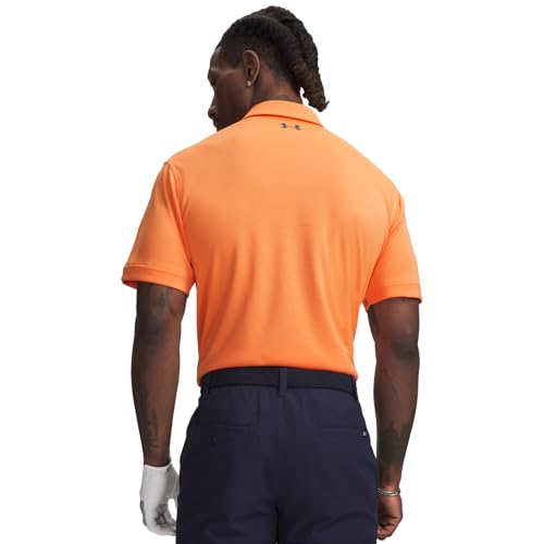 Under Armour Men's Tech Golf Polo Orange Bloc/Pitch Gray Medium