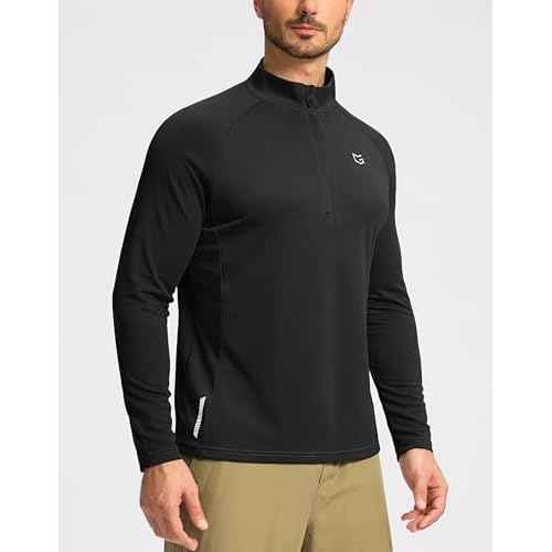 G Gradual Men's Running Shirts Long Sleeve Athletic Shirt Lightweight Quick Dry Quarter Zip Pullover for Men Workout Gym Golf