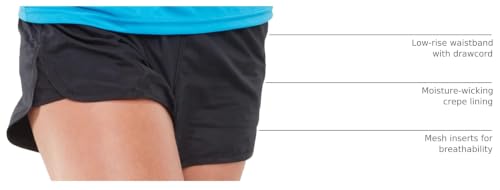 Women's Lightweight Running Shorts with Inner Brief - Navy, Small