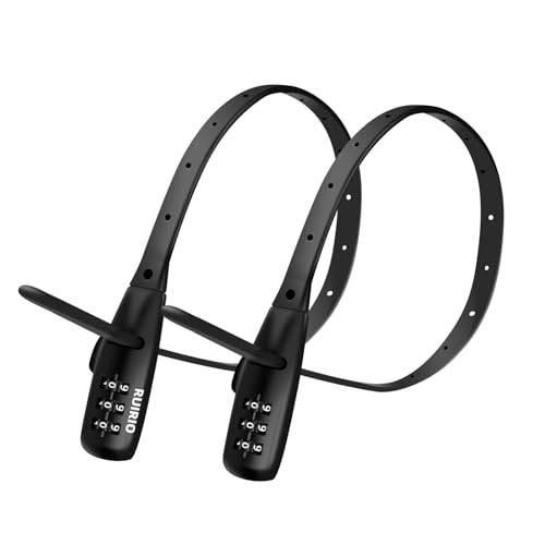 Zip Tie Lock Adjustable Cable Lock for Kids Bike, Fridge, Scooter, Bike Rack, Cabinets, Drawers, Gates, Fences, Helmet,Toolboxes, Lightweight Bicycle Lock, 2 Pack (Black)