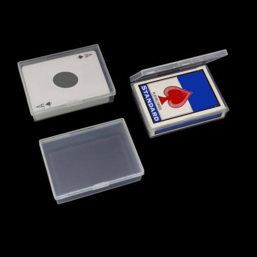 12 Pack Plastic Playing Card Cases for Poker Size Decks – Card Holder Storage Organizer