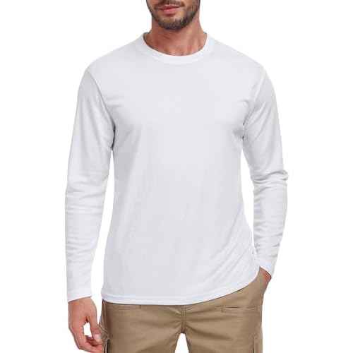 Men's Long Sleeve Shirts UPF 50+ UV Sun Protection Rash Guard Shirt Lightweight Dri Fit Casual Athletic Running Workout Tops