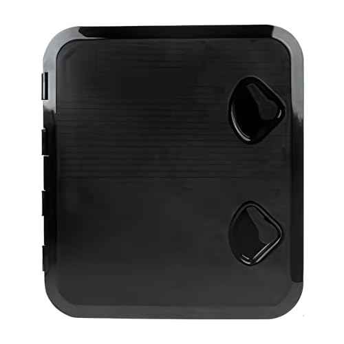 SEAFLO Marine Boat Deck Rectangular Access Hatch - 18.11" x 20.47" (460mm x 510mm) 180¡Æ Opening Lid, Non-Skid, Corrosion and UV Resistant, 4-Year Warranty! (Black, Standard)