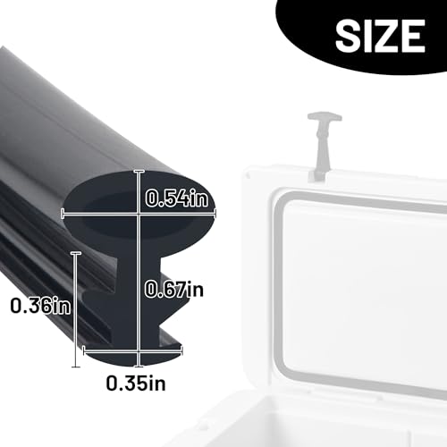 6 ft Cooler Lid Gasket Replacement for Yeti & RTIC 20qt 45qt Coolers Black