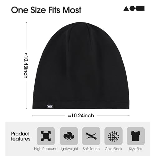 SUNMECI Thin Slouchy Beanie Hat - Soft for Chemo Hair Loss, All Day & Night Wearable Sleep Cap, Warm Stretchy for Men Women
