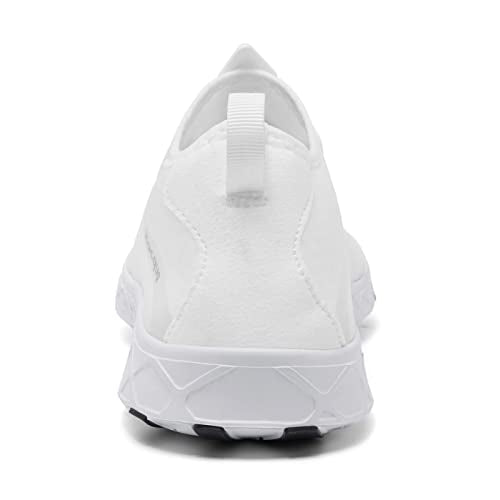 Breathable Mesh Water Shoes for Women and Men - Sx126 White, Size 8.5 Women / 7.5 Men
