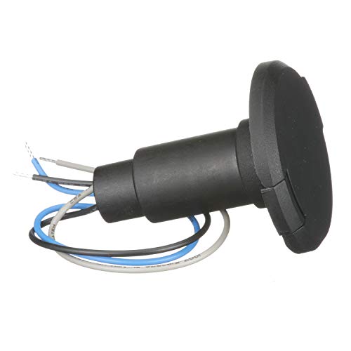 One Size Marine Light Base - 3-Pin Round Plug-In for Attwood Pole Lights, Black
