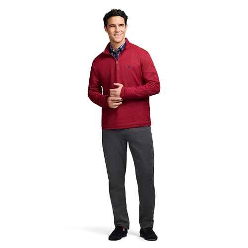 IZOD Mens Performance Comfort Quarter Zip Long Sleeve Shirt