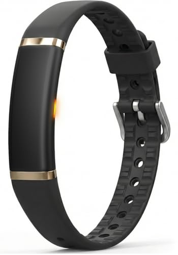 FITVII Screenless Fitness Tracker for Women & Men - Black, Waterproof Wellness Band