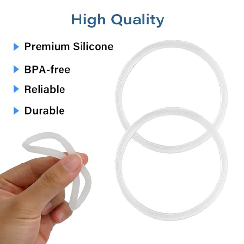 6 Pcs Water Bottle Gasket Replacement for Owala FreeSip 19/24/32/40oz,Silicone Lid Seal O Ring,Sealing Gaskets Replacement Accessories Compatible with Owala FreeSip Stainless Steel Cup(Clear)