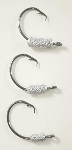 Fishing Weighted Circle Hooks Jig Set - 25 Pack, Multiple Sizes
