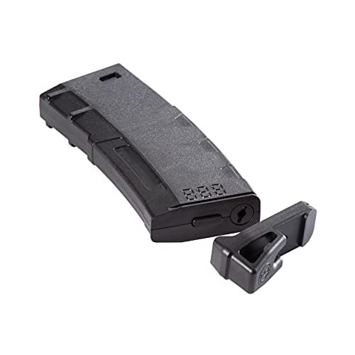 Lancer Tactical Airsoft M4 M16 Series Polymer 130 Round Transparent Window High Speed Mid-Cap Airsoft Magazine- Pack of 5